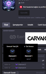 EUW DİA 1 OLMUŞ 50BİN MAVİ ÖZ 350 RP DOLU LOOT