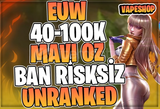 ⭐EUW KOSTÜM SEÇİLEBİLİR 30 LVL UNRANKED⭐