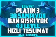 EUW / Platinum III / 30 Şamp / 43 Level EUW / Platinum III / 30 Şamp / 43 Level
