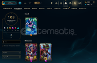 EUW SERVER 108 SKİN FULL HERO 219 LVL HESAP