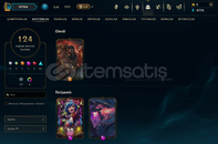 EUW SERVER 124 SKİN FULL HERO 294 LVL HESAP