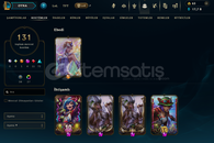 EUW SERVER 131 SKİN 152 HERO 257 LVL HESAP