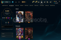 EUW SERVER 182 SKİN FULL HERO 381 LVL HESAP