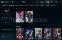 EUW SERVER 186 SKİN FULL HERO 710 LVL HESAP