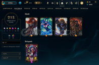 EUW SERVER 215 SKİN FULL HERO 333 LVL HESAP