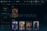 EUW SERVER 259 SKİN FULL HERO 358 LVL HESAP