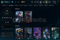 EUW SERVER 29 HERO 19 SKİN 41 LVL HESAP