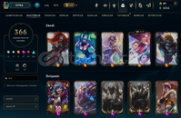 EUW SERVER 366 SKİN 162 HERO 544 LVL HESAP