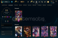 EUW SERVER 50 HERO 22 SKİN 31 LVL HESAP