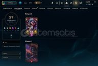 EUW SERVER 57 SKİN 117 HERO 132 LVL HESAP