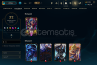 EUW SERVER 68 HERO 32 SKİN 74 LVL HESAP