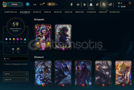 EUW SERVER 83 HERO 59 SKİN 130 LVL HESAP