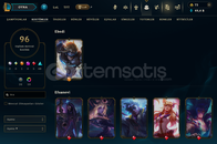 EUW SERVER 96 SKİN 135 HERO 290 LVL HESAP
