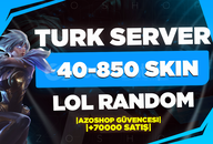 ⭐TR SERVER LOL 40-850 SKIN GARANTI RANDOM⭐