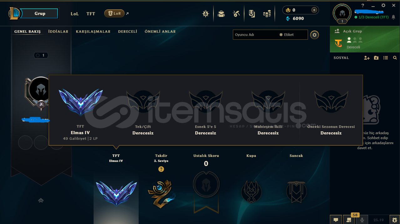 EUW TFT Diamond IV Fresh Hesap EUW TFT Diamond IV Fresh Hesap