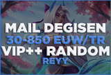 ⭐EUW/TR %100 MAİL DEĞİŞEN 30-850 SKİN RANDOM⭐