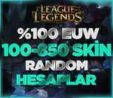 ⭐EUW | ULTRA VİP 100-850 SKİN LOL RANDOM⭐