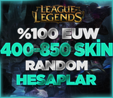 ⭐EUW | ULTRA VİP 400-850 SKİN LOL RANDOM⭐