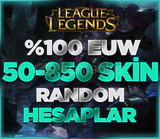 ⭐EUW | ULTRA VİP 50-850 SKİN LOL RANDOM⭐