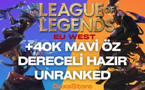 ⭐️EUW Unranked Dereceli Hazır +40K Mavi Öz⭐️