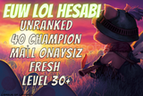 ⚡EUW✔️UNRANKED⭐LEVEL 30✔️40 CHAMP⭐ESKİ HESAP✅