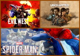 Evil West/Uncharted/Marvel Sons & Garanti