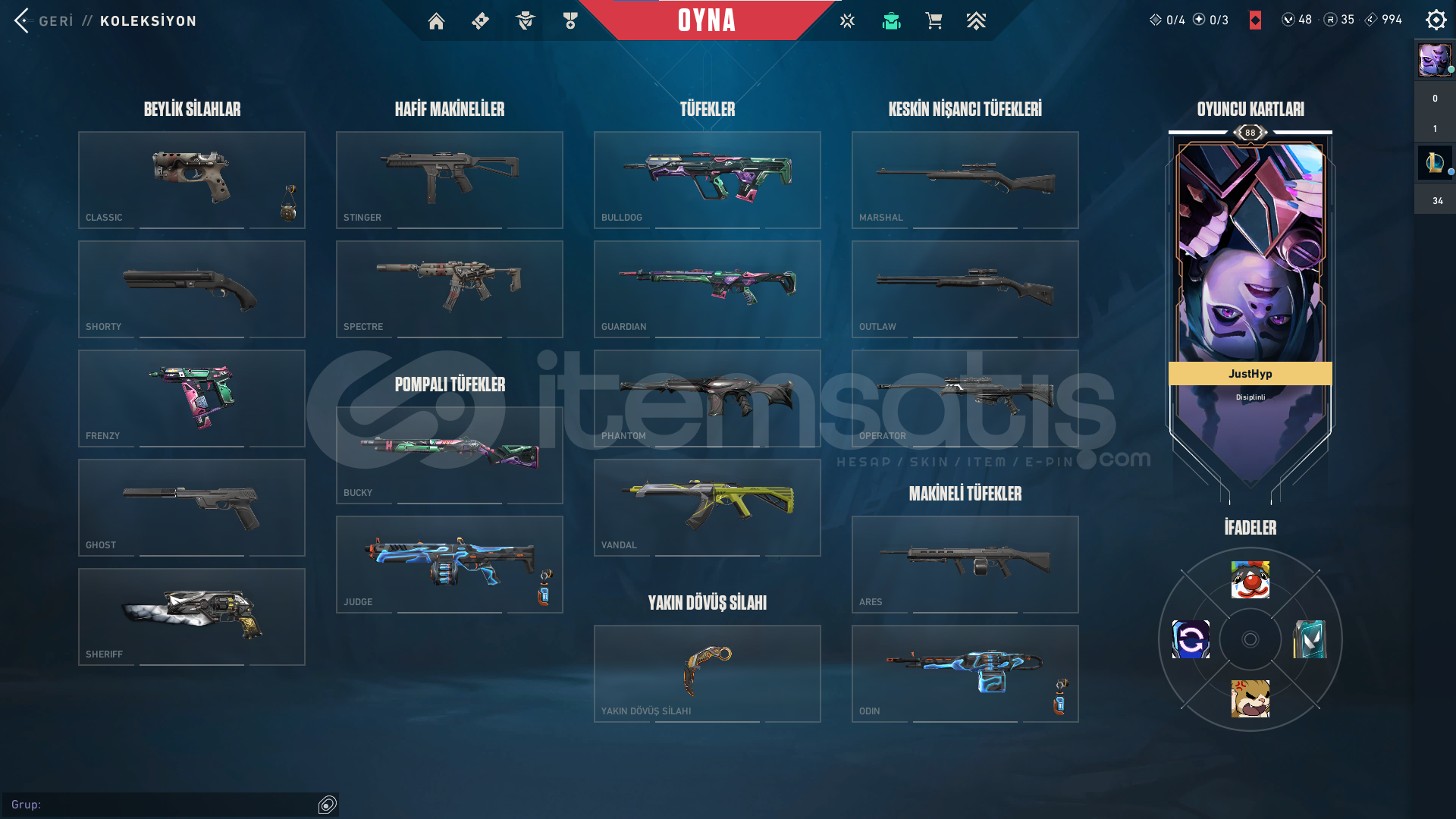 5 skin ve 2 bıçaklı hesap 5 skin ve 2 bıçaklı hesap