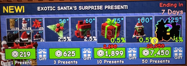 EXOTIC SANTA'S SURPRISE PRESENTI 50x EXOTIC SANTA'S SURPRISE PRESENTI 50x