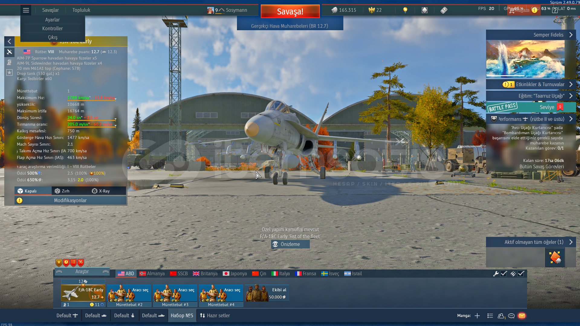 F/A18 EARLY WAR THUNDER HESAP  F/A18 EARLY WAR THUNDER HESAP