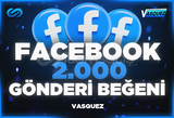 ⭐ Facebook 2000 Gönderi Beğeni ⭐