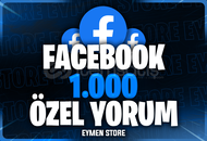 ⭐ Facebook 1000 Özel Yorum