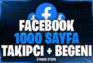 ⭐ Facebook 1000 Sayfa Takipçi + Beğeni