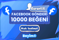 FACEBOOK 10.000 GÖNDERİ BEĞENİ / GARANTİLİ