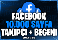 ⭐ Facebook 10.000 Sayfa Takipçi + Beğeni
