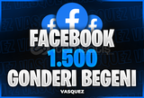 ⭐ Facebook 1500 Gönderi Beğeni ⭐