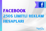 Facebook 250$ Limitli Reklam Hesapları