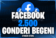⭐ Facebook 2500 Gönderi Beğeni