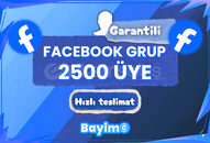FACEBOOK 2.500 GRUP ÜYE / GARANTİLİ