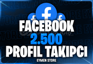 ⭐ Facebook 2500 Profil Takipçi