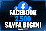 ⭐ Facebook 2500 Sayfa Beğeni