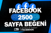 Facebook 2500 Sayfa Beğeni+Takipçi