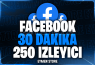 ⭐Facebook 30 Dakika 250 Canlı Yayın İzleyici
