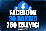 ⭐Facebook 30 Dakika - 750 Canlı İzleyici
