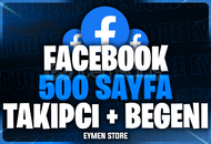 ⭐ Facebook 500 Sayfa Takipçi + Beğeni