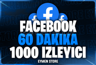 ⭐Facebook 60 Dakika - 1000 Canlı İzleyici 