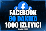 ⭐Facebook 60 Dakika - 1000 Canlı İzleyici 