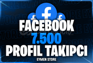 ⭐ Facebook 7500 Profil Takipçi
