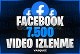 ⭐ Facebook 7500 Video İzlenme ⭐