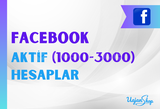 Facebook Aktif Hesaplar (1000-3000 Arkadaş)