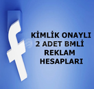 FACEBOOK KİMLİK ONAYLI 2BMLİ HESAPLAR.